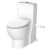 Saniflo Saniflush Rimless Close Coupled Toilet with Push Button Cistern and Built-In Macerator Pump - Soft Close Seat