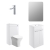 Signature Aalborg Furniture Bathroom Suite with Floor Standing Vanity Unit 510mm Wide - Gloss White/Chrome
