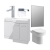 Signature Aalborg Bathroom Suite with LH Combination Unit 1100mm Wide - Grey Gloss | Thumbnail Image
