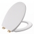 Signature Aphrodite Traditional Back to Wall Toilet with Brushed Brass Fittings (inc Soft Close Seat) | Thumbnail Image