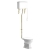 Signature Aphrodite High Level Toilet with Pull Chain Cistern Brushed Brass - Soft Close Seat