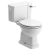 Signature Aphrodite Close Coupled Toilet with Lever Cistern - White Ash Soft Close Seat with Brass Hinges