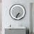 Signature Ava Round Front-Lit LED Bathroom Mirror with Demister Pad 600mm Diameter - Matt Black | Thumbnail Image
