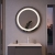 Signature Ava Round Front-Lit LED Bathroom Mirror with Demister Pad 600mm Diameter - Matt Black | Thumbnail Image