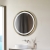 Signature Ava Round Front-Lit LED Bathroom Mirror with Demister Pad 600mm Diameter - Brushed Brass