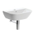Signature Aztec Wall Hung Cloakroom Basin and Bottle Trap 450mm Wide - 1 Tap Hole