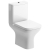Signature Aztec Rimless Comfort Height Close Coupled Toilet with Push Button Cistern - Wrapover Soft Close Seat