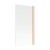 Signature Brushed Brass Profile Single Straight Square Bath Screen 1500mm H x 800mm W - 6mm Glass