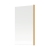 Signature Brushed Brass Profile Single Straight Square Bath Screen 1500mm H x 800mm W - 6mm Glass