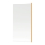 Signature Single Square Hinged Bath Screen 1400mm High x 800mm Wide - Brushed Brass