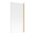 Signature Single Square Hinged Bath Screen 1400mm High x 800mm Wide - Brushed Brass