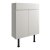 Signature Bergen Floor Standing 2-Door Slim Vanity Unit 600mm Wide - Pearl Grey Gloss