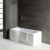 Signature Coast P-Shaped Shower Bath 1700mm x 700mm/850mm with Fixed Screen