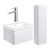 Signature Celeste Bathroom Suite with Wall Hung Vanity Unit and Tall Unit 600mm Wide - Matt White/Chrome | Thumbnail Image