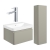 Signature Celeste Bathroom Suite with Wall Hung Vanity Unit and Tall Unit 600mm Wide - Matt Latte/Chrome | Thumbnail Image