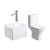 Signature Celeste Bathroom Suite with Wall Hung Vanity Unit 600mm Wide - Matt White/Chrome | Thumbnail Image