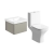 Signature Celeste Bathroom Suite with Wall Hung Vanity Unit 500mm Wide - Matt Latte