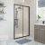 Signature Verve Black Sliding Shower Door 1500mm Wide - 6mm Glass | Thumbnail Image