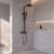 Signature Square Thermostatic Bar Mixer Shower with Shower Kit + Fixed Head - Matt Black | Thumbnail Image