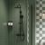 Signature Thermostatic Cool-Touch Bar Mixer Shower with Shower Kit + Fixed Head - Matt Black | Thumbnail Image