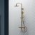 Signature Thermostatic Cool-Touch Bar Mixer Shower with Shower Kit + Fixed Head - Brushed Brass | Thumbnail Image