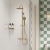 Signature Thermostatic Cool-Touch Bar Mixer Shower with Shower Kit + Fixed Head - Brushed Brass | Thumbnail Image