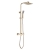 Signature Square Thermostatic Bar Mixer Shower with Shower Kit + Fixed Head - Brushed Brass | Thumbnail Image