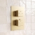 Signature Square Dual Concealed Mixer Shower with Shower Kit + Fixed Head - Brushed Brass | Thumbnail Image