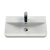 Curva Arc Wall Hung Vanity Unit with Chrome Handle - 400mm Wide - Gloss White