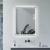 Signature Daisy Front-Lit LED Bathroom Mirror with Demister Pad 800mm H x 600mm W - Matt Black | Thumbnail Image