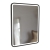 Signature Daisy Front-Lit LED Bathroom Mirror with Demister Pad 800mm H x 600mm W - Matt Black | Thumbnail Image