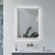 Signature Daisy Front-Lit LED Bathroom Mirror with Demister Pad 800mm H x 600mm W - Brushed Bronze | Thumbnail Image