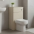 Signature Diversity Back to Wall WC Toilet Unit 500mm Wide - Matt Cotton/Oak Effect