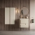 Signature Diversity Wall Hung 2-Drawer Vanity Unit with Basin 615mm Wide - Matt Cotton/Oak Effect