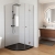Signature Dusk Low Profile Matt Black Quadrant Shower Tray 900mm x 900mm (inc Waste) | Thumbnail Image
