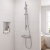 Signature Emerge Thermostatic Bar Mixer Shower with Adjustable Shower Riser Kit - Chrome | Thumbnail Image