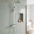 Signature Energy Cool-Touch Square Thermostatic Bar Mixer Shower with Shower Kit + Fixed Head - Chrome | Thumbnail Image