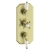 Signature Eternal Traditional Thermostatic 2 Outlet Concealed Shower Valve Triple Handle - Brushed Brass