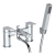 Signature Geo Bath Shower Mixer Tap with Shower Kit and Bracket - Chrome | Thumbnail Image