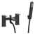 Signature Geo Bath Shower Mixer Tap with Shower Kit and Bracket - Matt Black | Thumbnail Image