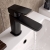 Signature Glide Matt Black Mono Basin Mixer Tap (inc Waste) | Thumbnail Image