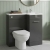 Signature Gothenburg RH Combination Unit with Basin 900mm Wide - Anthracite Gloss | Thumbnail Image