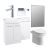 Signature Gothenburg Bathroom Suite with LH Combination Unit 1000mm Wide - Gloss White