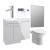 Signature Gothenburg Bathroom Suite with LH Combination Unit 1000mm Wide - Grey Gloss