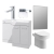 Signature Gothenburg Bathroom Suite with RH Combination Unit 1000mm Wide - Grey Gloss | Thumbnail Image