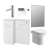 Signature Gothenburg Bathroom Suite with LH Combination Unit 900mm Wide - Gloss White