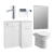 Signature Gothenburg Bathroom Suite with RH Combination Unit 900mm Wide - Gloss White
