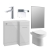Signature Gothenburg Bathroom Suite with RH Combination Unit 900mm Wide - Grey Gloss