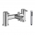 Signature Gravity Bath Shower Mixer Tap with Shower Kit - Chrome