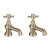 Signature Greenwich Bath Taps Pair Pillar Mounted - Brushed Brass